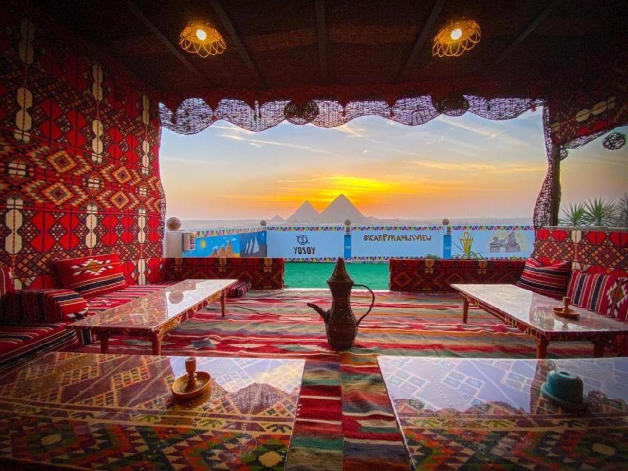 Oscar Pyramids View Hotel Nazlet el-Sisi ภายนอก รูปภาพ
